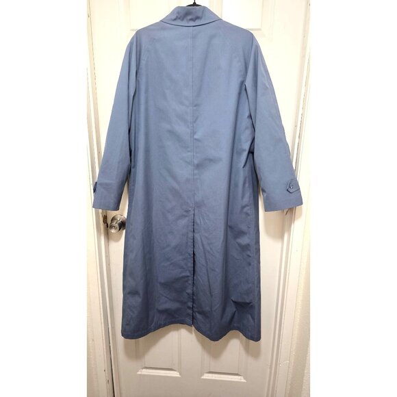 Vintage London Fog Main coats Blue Women Long Coat Size 14 - Picture 2 of 8